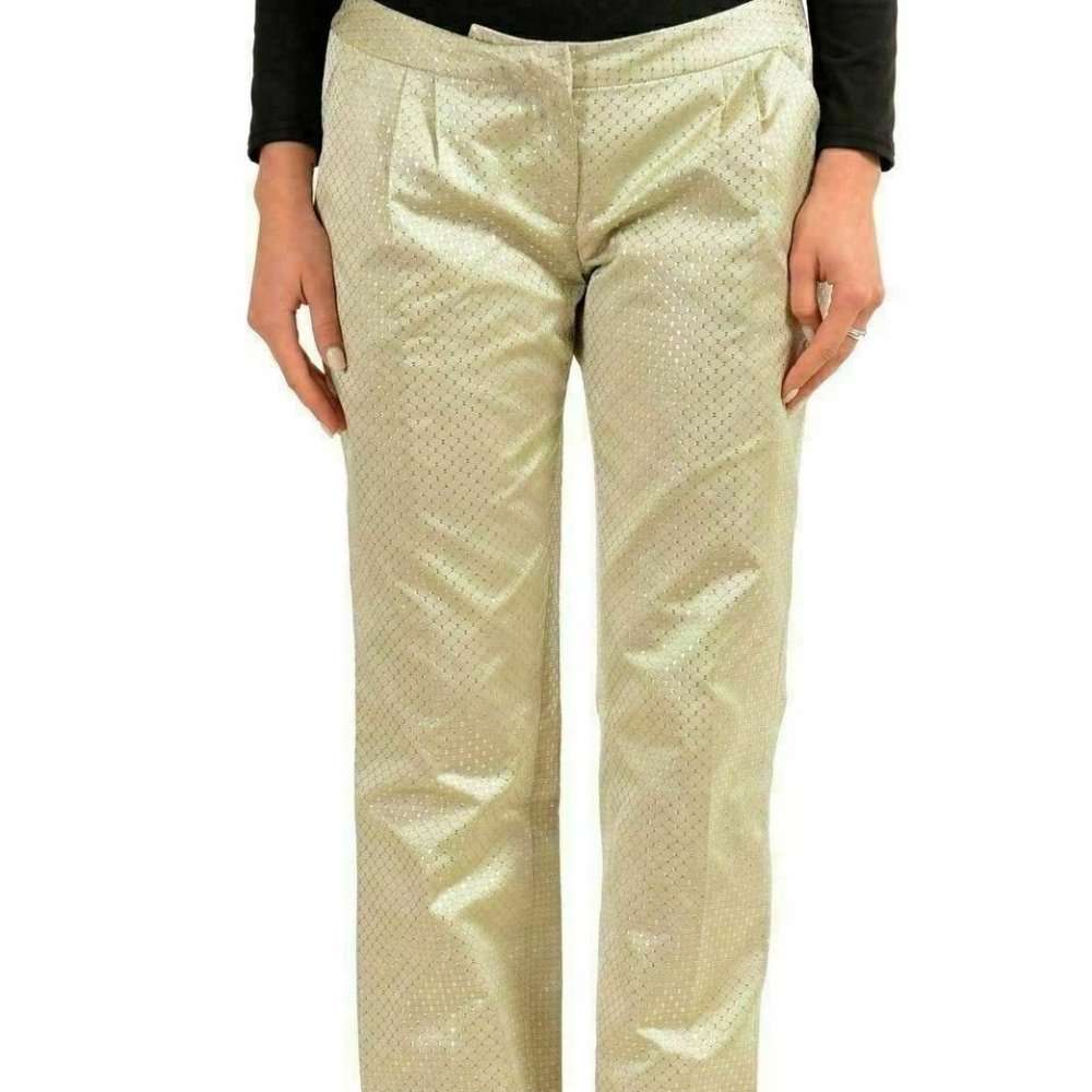 Just Cavalli Womens Sparkling Pleated Casual Pants